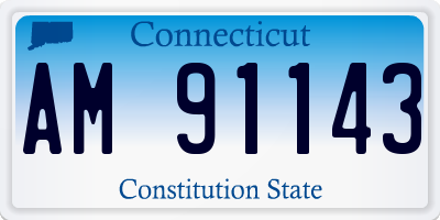 CT license plate AM91143