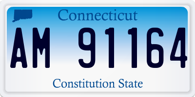 CT license plate AM91164