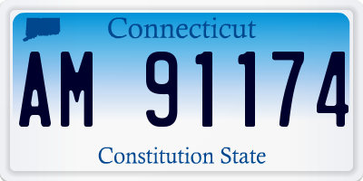 CT license plate AM91174