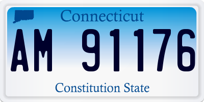 CT license plate AM91176