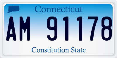 CT license plate AM91178