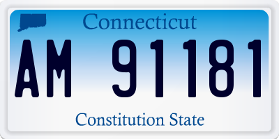 CT license plate AM91181