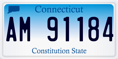 CT license plate AM91184