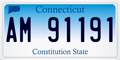 CT license plate AM91191