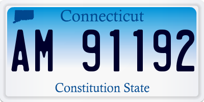 CT license plate AM91192