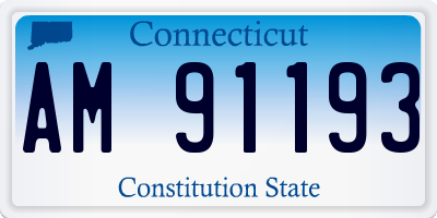 CT license plate AM91193