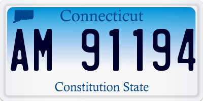 CT license plate AM91194