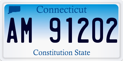 CT license plate AM91202