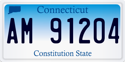 CT license plate AM91204