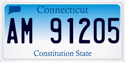 CT license plate AM91205