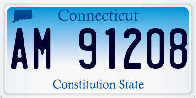 CT license plate AM91208