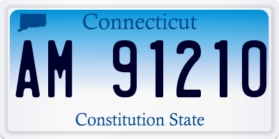 CT license plate AM91210