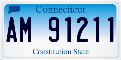 CT license plate AM91211