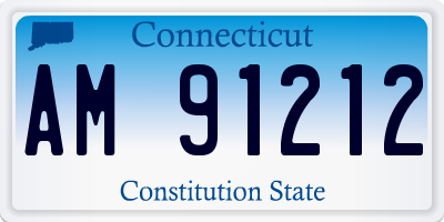 CT license plate AM91212