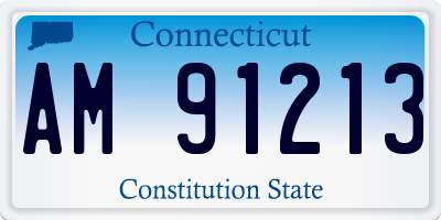 CT license plate AM91213