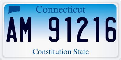 CT license plate AM91216
