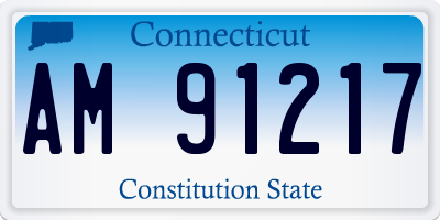 CT license plate AM91217