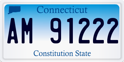 CT license plate AM91222