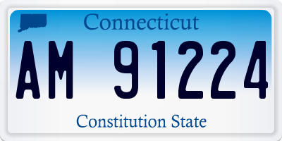 CT license plate AM91224