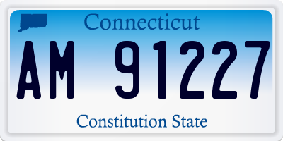 CT license plate AM91227