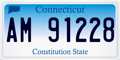 CT license plate AM91228