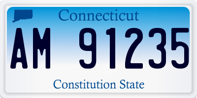 CT license plate AM91235