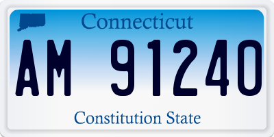 CT license plate AM91240