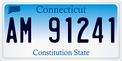 CT license plate AM91241