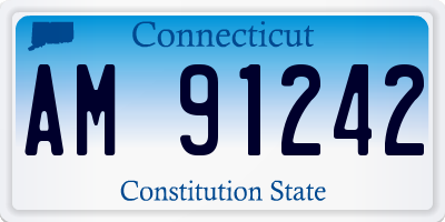 CT license plate AM91242