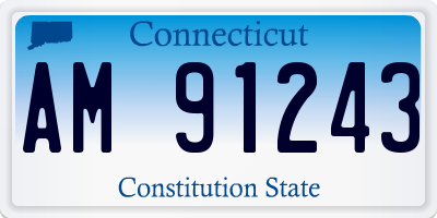 CT license plate AM91243