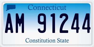 CT license plate AM91244