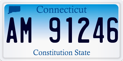 CT license plate AM91246