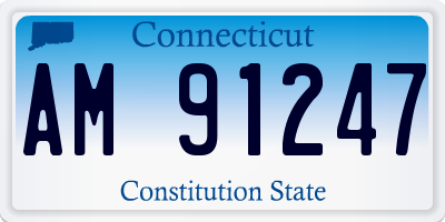 CT license plate AM91247