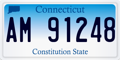 CT license plate AM91248