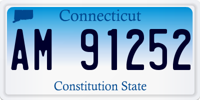 CT license plate AM91252