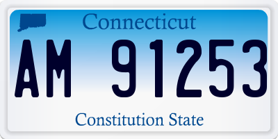 CT license plate AM91253