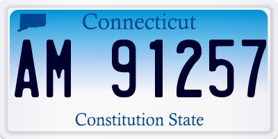 CT license plate AM91257