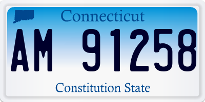CT license plate AM91258