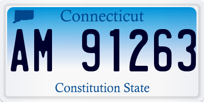 CT license plate AM91263