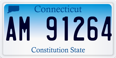 CT license plate AM91264