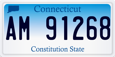 CT license plate AM91268