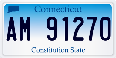 CT license plate AM91270