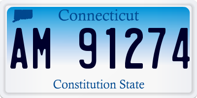 CT license plate AM91274