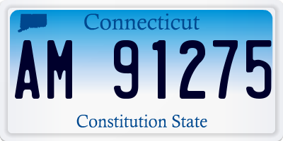 CT license plate AM91275