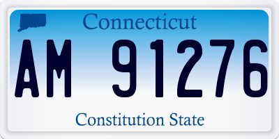 CT license plate AM91276
