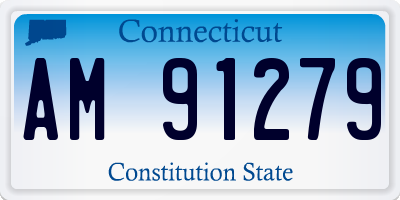 CT license plate AM91279