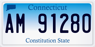 CT license plate AM91280