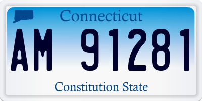 CT license plate AM91281