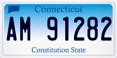 CT license plate AM91282