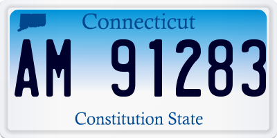 CT license plate AM91283